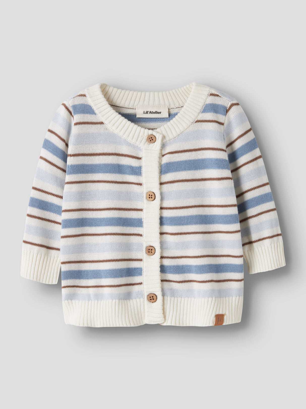 NBMHITO LS KNIT CARD LIL - Coconut Milk DUSTY BLUE "10"