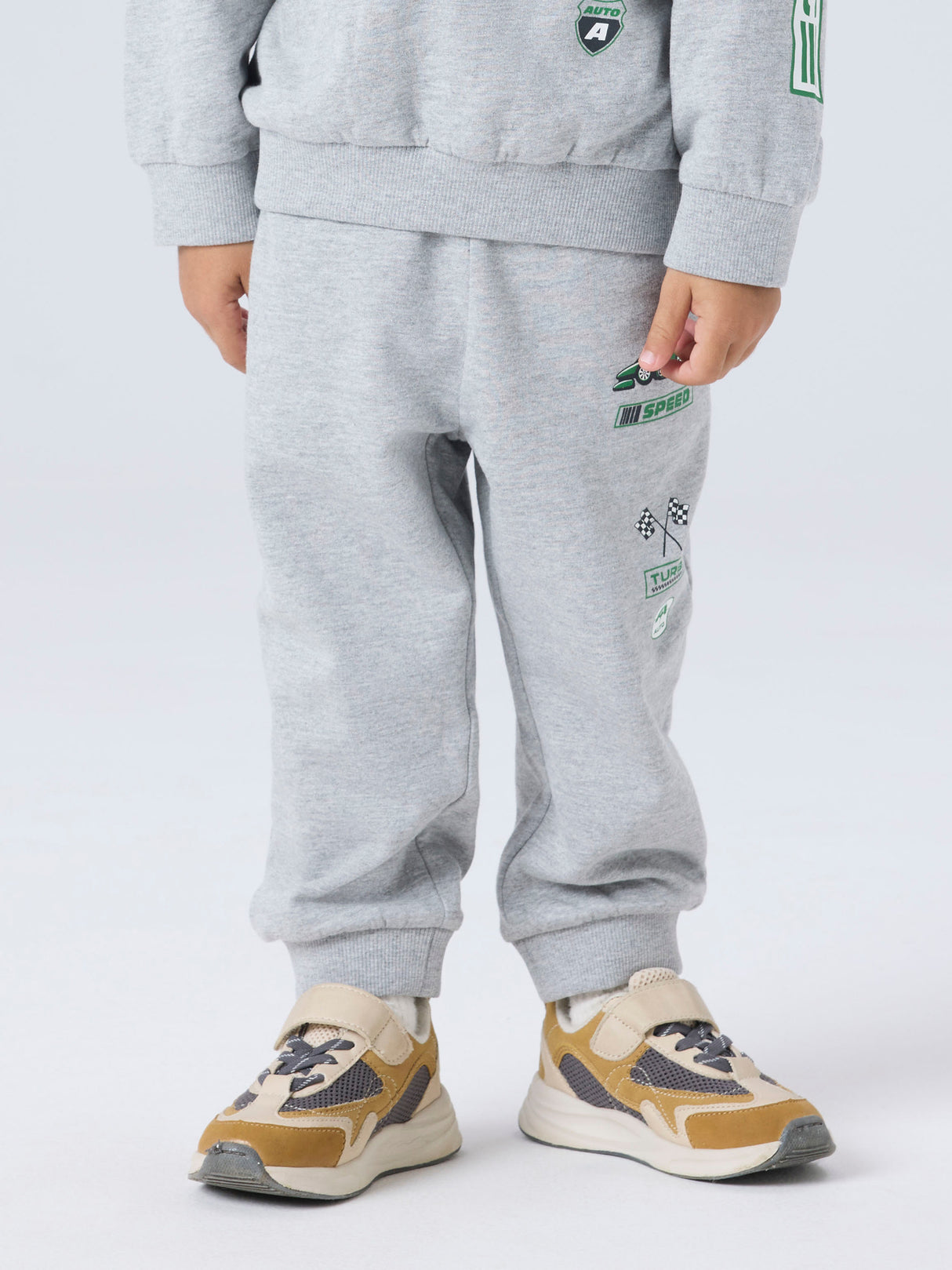 NMMNILIUS NREG SWE PANT BRU PB - Grey Melange