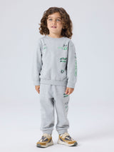 NMMNILIUS NREG SWE PANT BRU PB - Grey Melange