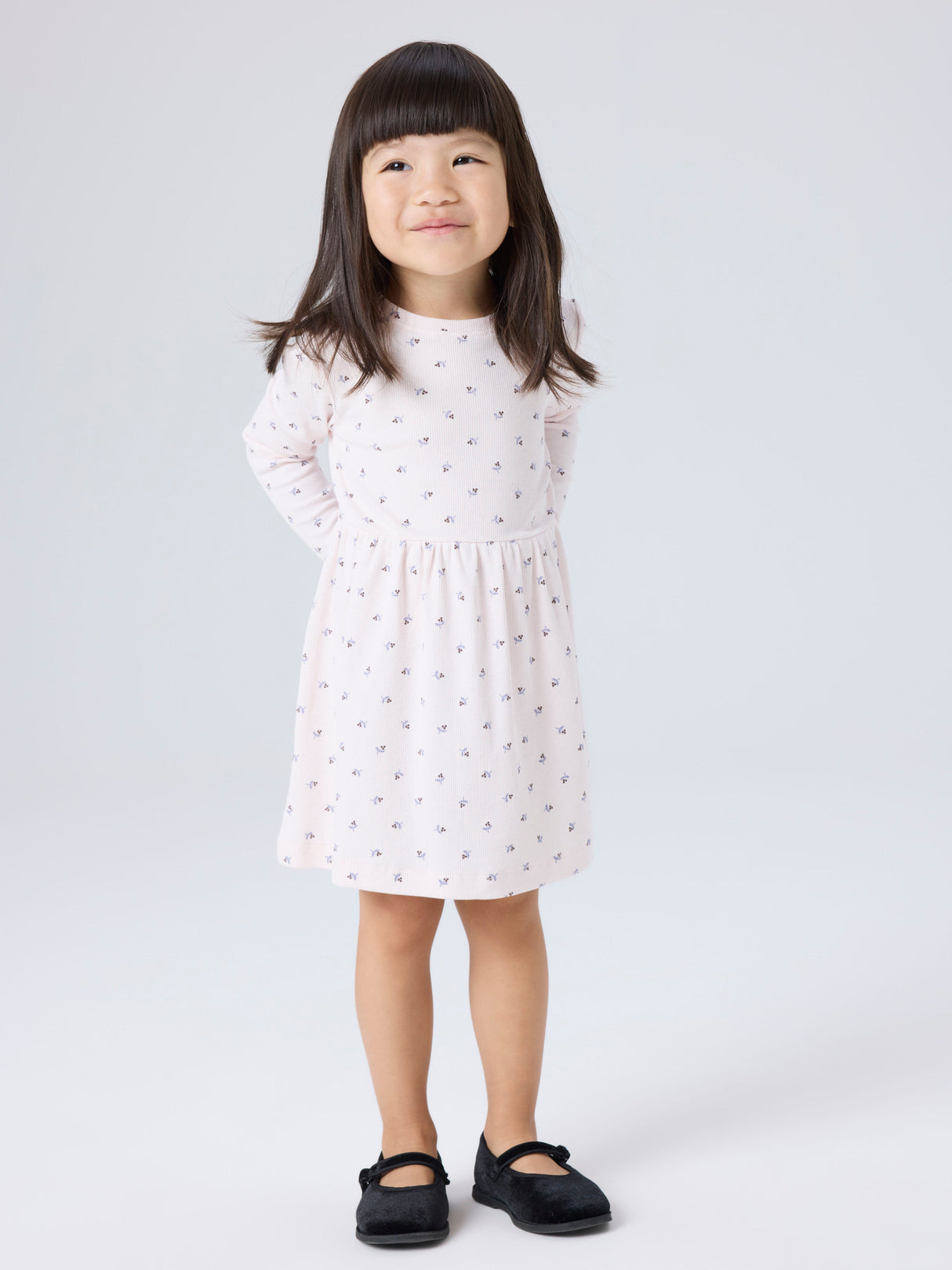 NMFNICOLE LS DRESS PB - Raindrops On Roses