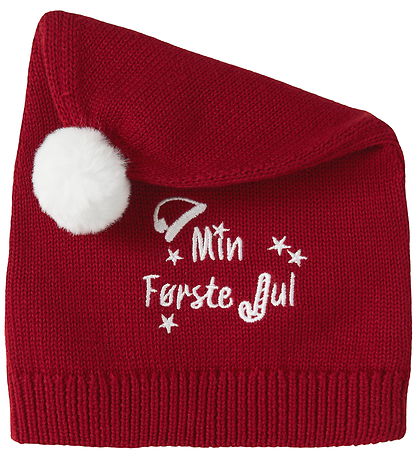 name it nbnrixmasine knit hat red dahlia hat