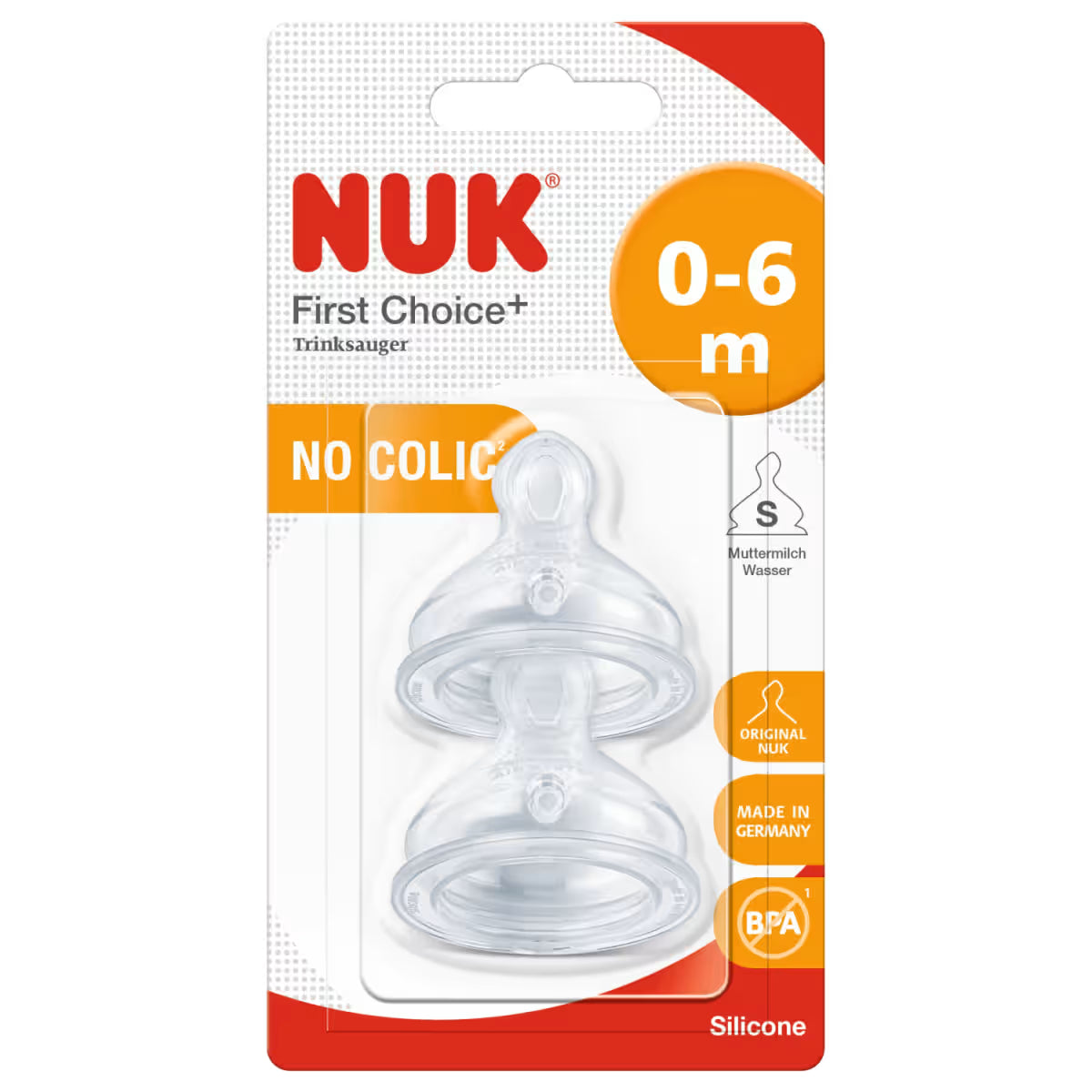 Nuk First Choice+ S (0-6M) Flaskesutter