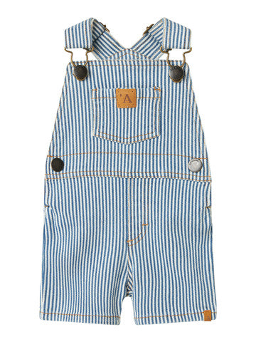 Lil'Atelier - nbmhalfdan shorts overall zen blue/coconut "8"
