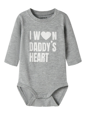 Name It - nbnbanks ls body gray melange / cloud danc "38"