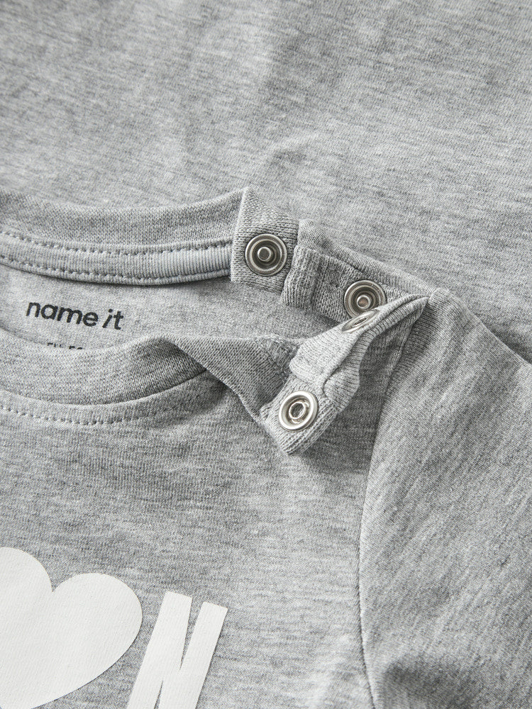 Name It - nbnbanks ls body gray melange / cloud danc "38"