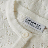 Name It - nmfdesina ls short knit card cloud dancer "121"