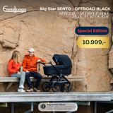 Emmaljunga Big Star Sento OFFROAD BLACK  Inkl. Flat+ sæde