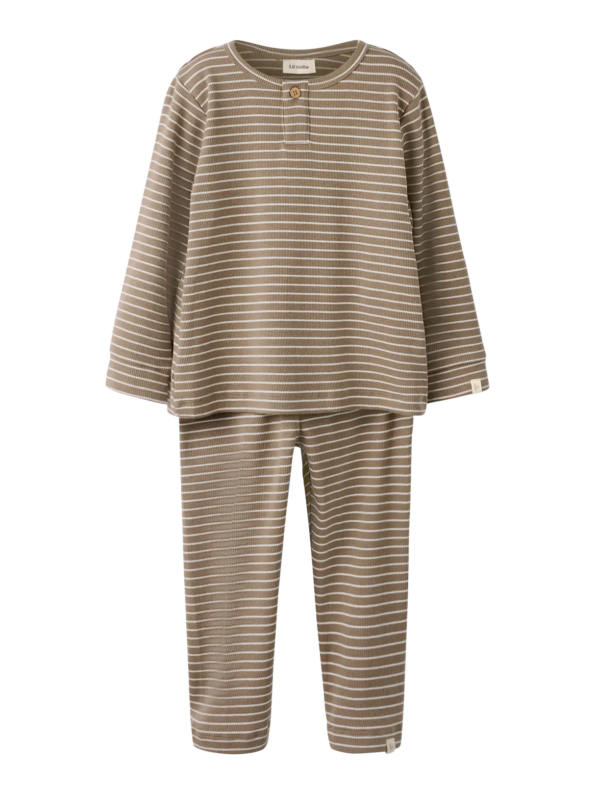 Lil'Atelier Nattøj - Gago - Sepia Tint TURTLEDOVE (stribet)