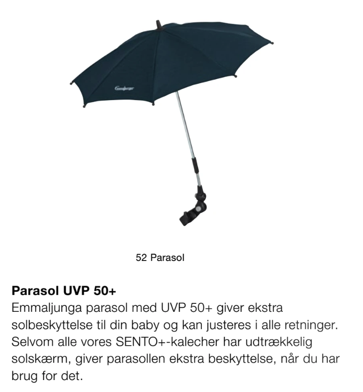 Emmaljunga Parasol ERGO Urban Black