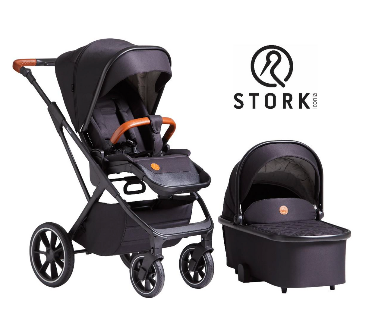 Stork Iconia Kombivogn Black/brun