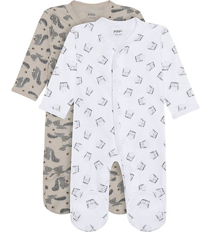 Nightsuit w/f -buttons 2-pack - Rainy Day