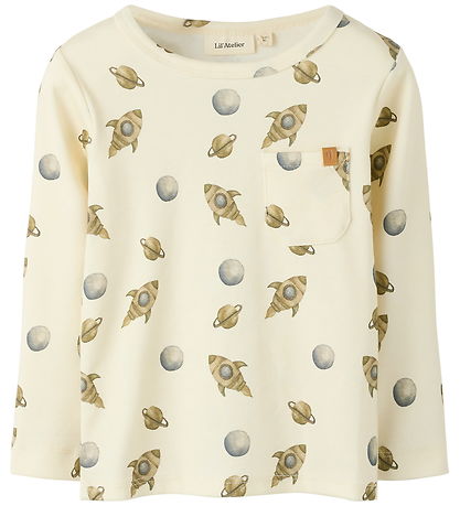 Lil´ Atelier - NMMLAYO GEO LS SLIM TOP LIL TURTLEDOVE/SPACE