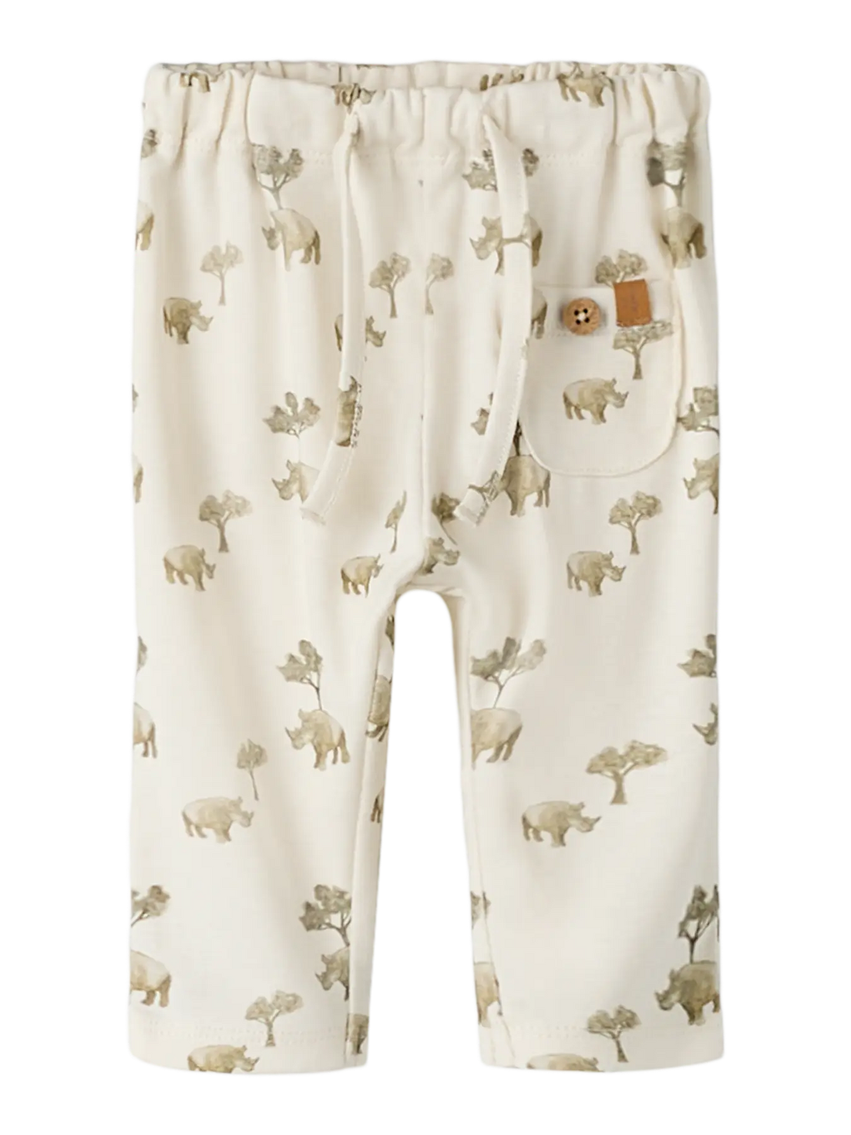 NBMLAYO LOOSE PANT LIL - Coconut Milk Rhino