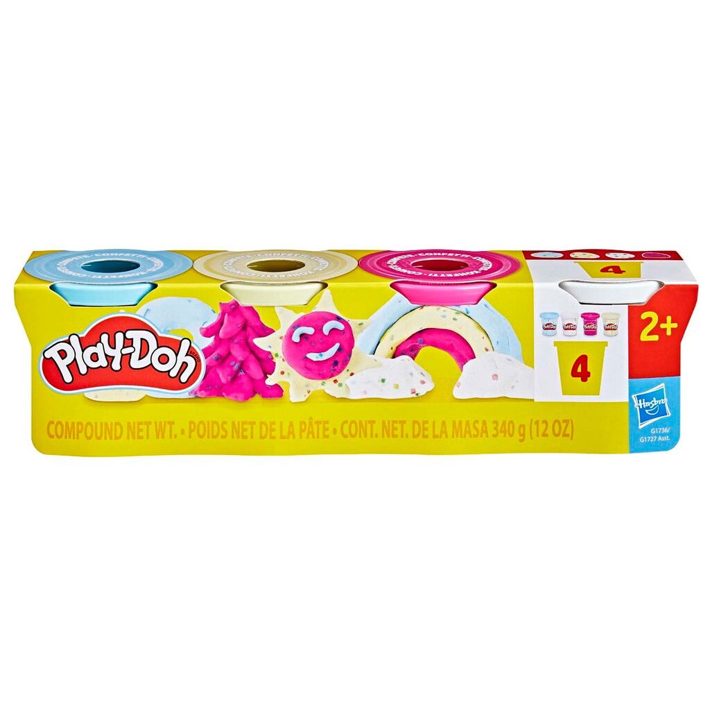 Play-Doh 4 Pack Specialty 340 g - Confetti Fun