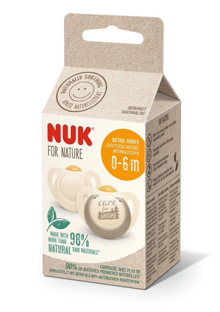 Nuk For Nature 2-pak sutter (0-6m)