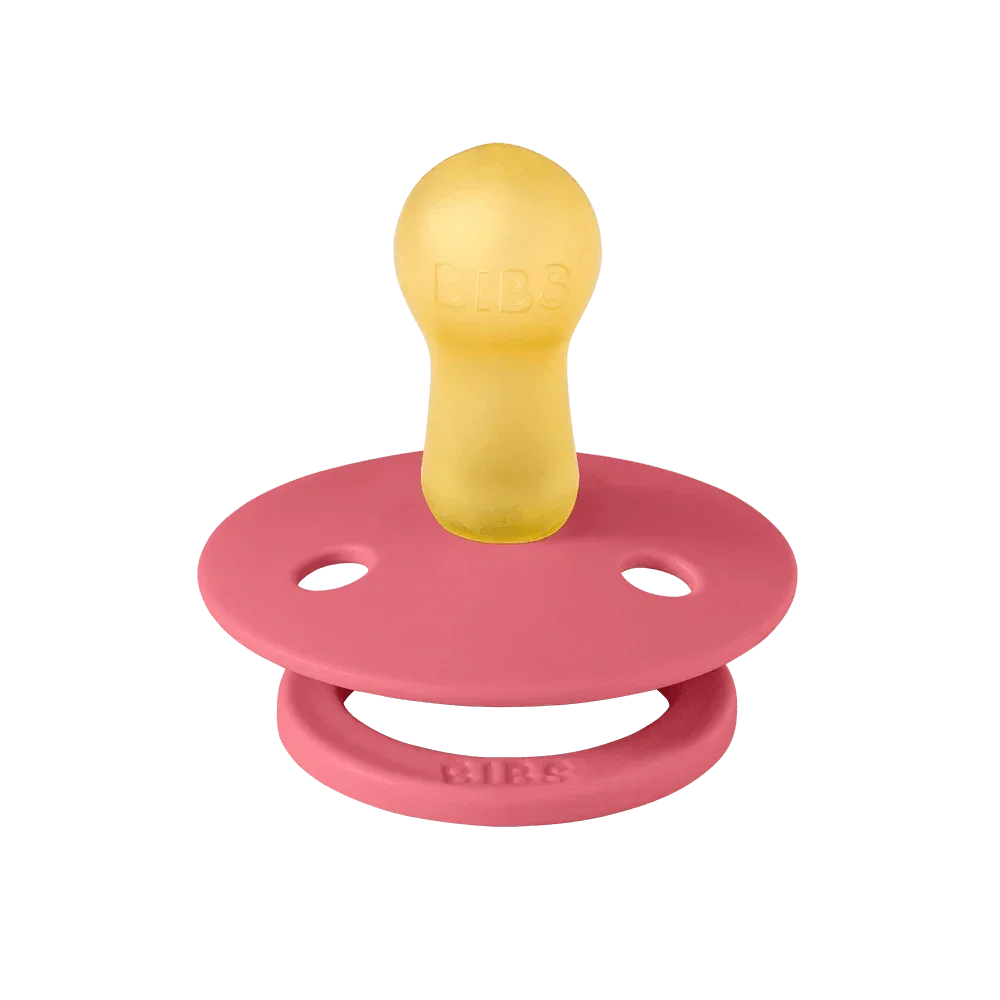 BIBS Pacifier Colour 2 PACK Latex Dusty Pink/Coral