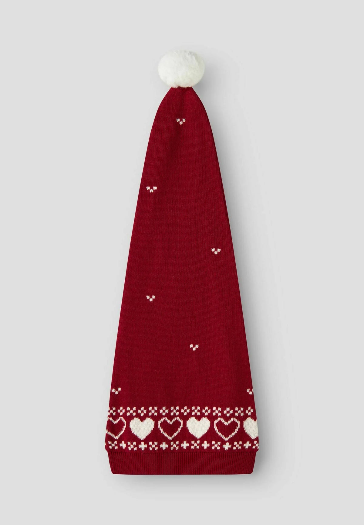 Name it - name it nmnrismas knit hat red dahlia hearts