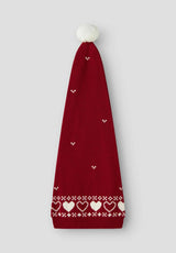 Name it - name it nmnrismas knit hat red dahlia hearts
