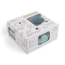 DonebyDeer peekaboo silicone dinner set - blå