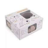 DonebyDeer peekaboo silicone dinner set - rosa