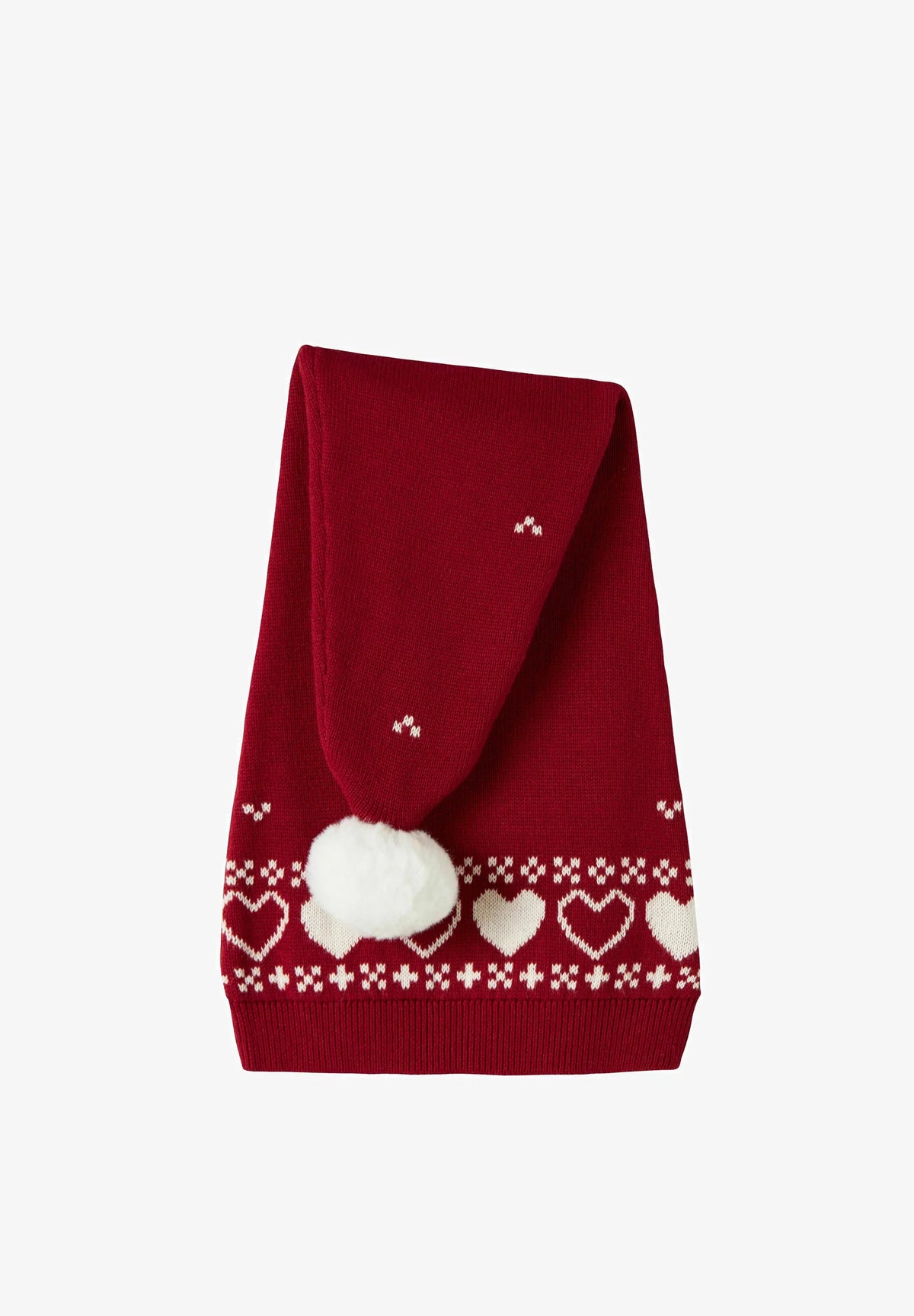 Name it - name it nmnrismas knit hat red dahlia hearts
