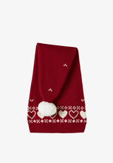 Name it - name it nmnrismas knit hat red dahlia hearts
