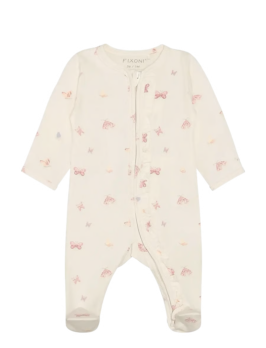 Fixoni Nightsuit w. Feet 423088 "sommerfugle"