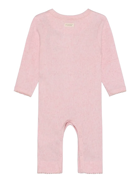 Fixoni Rompers LS Melange Rib - Langærmede 423104
