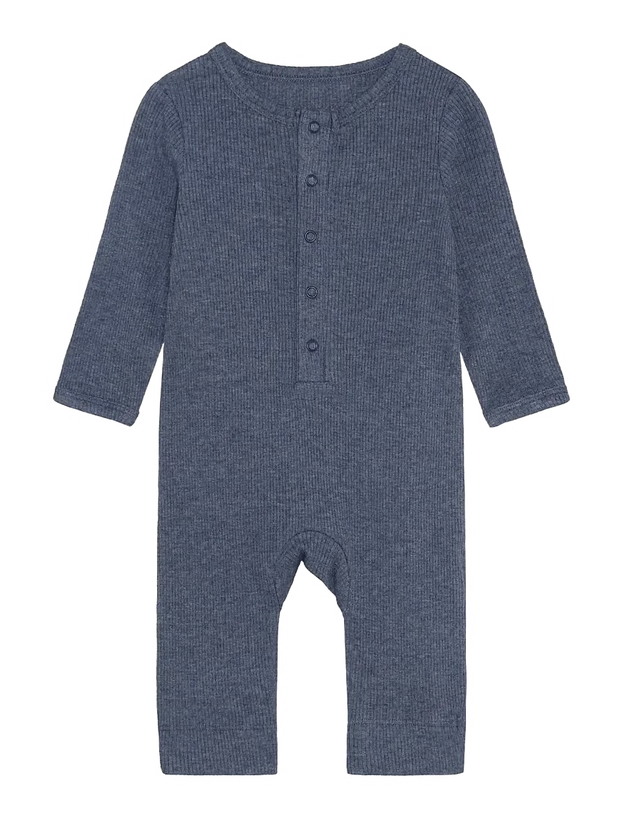 Fixoni Rompers LS Melange Rib - Langærmede 423104