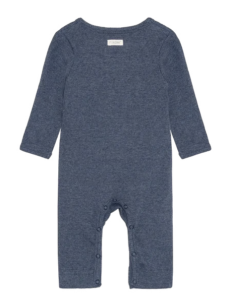 Fixoni Rompers LS Melange Rib - Langærmede 423104