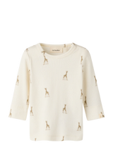 Lil´ Atelier - nbngavo emo ls slim top lil turtledove giraffe 258