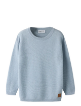 Name It - nmmhayes ls loose knit blue fog "57"