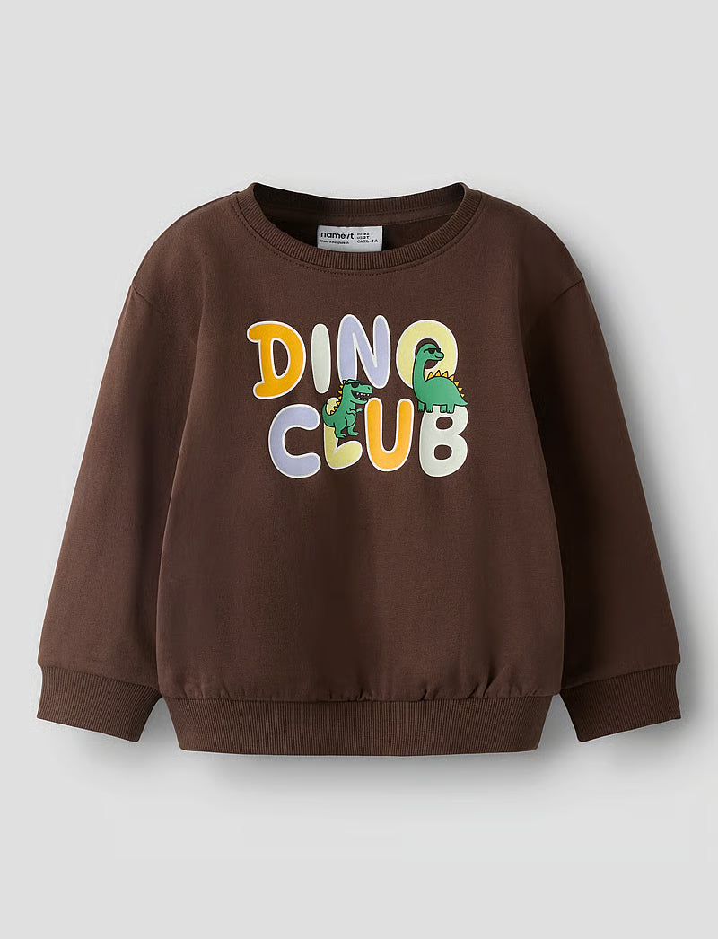 Name It Brun Sweat Trøje Dino Club