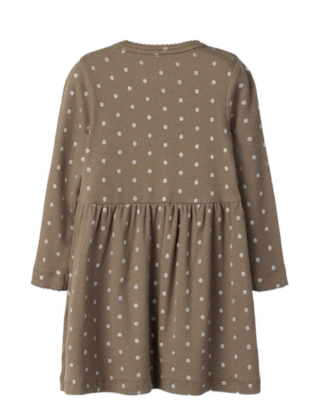 name it nmflona ls dress taupe gray