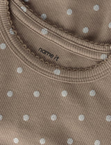 name it nmflona ls dress taupe gray
