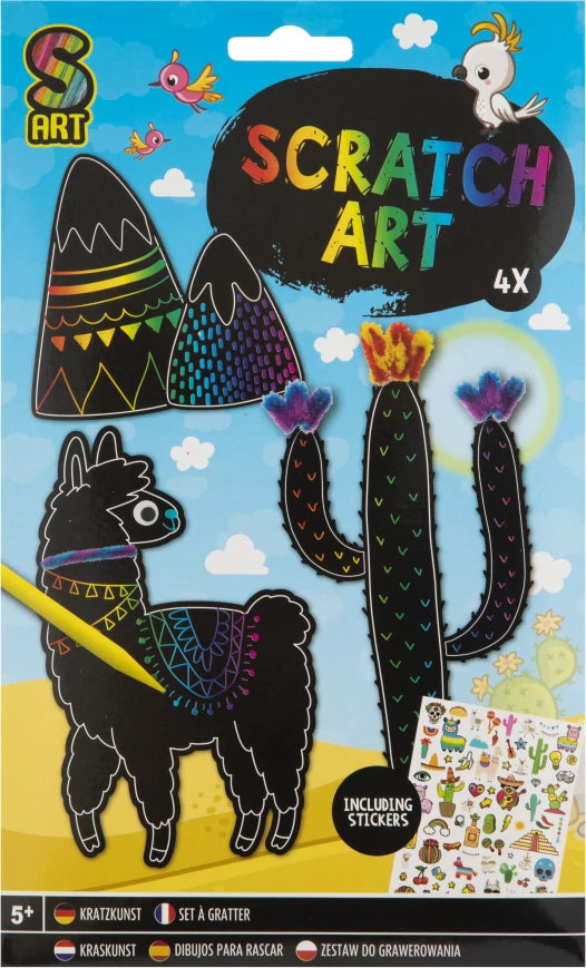 scratch art Lama