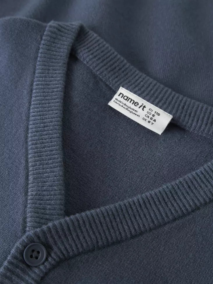 name it nmmkette ls loose knit card vintage indigo
