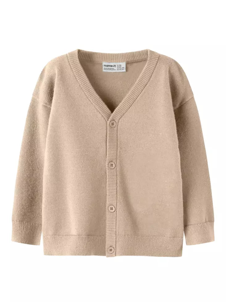 name it nmmkette ls loose knit card sesame